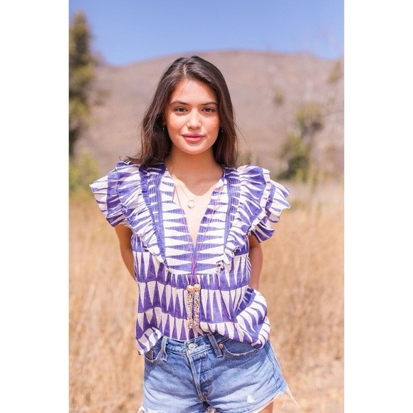 Bell By Alicia Bell Kiara Top Purple Print - Picture 1 of 11